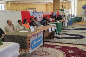 برپایی میز خدمت در مصلی نماز جمعه دهاقا