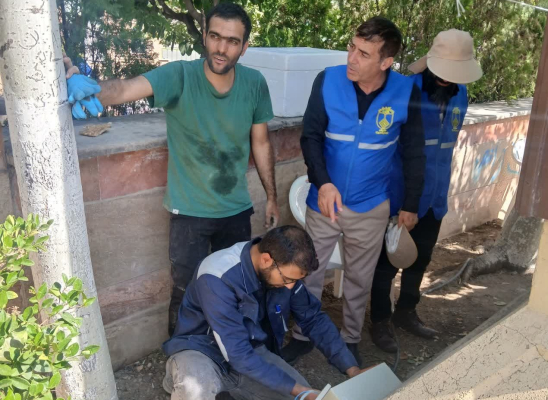 اقدام جهادی تیم تاسیسات دانشگاه در برق‌رسانی به پایگاه‌های سلامت معاونت بهداشت در مراسم وداع با رهبر شهید