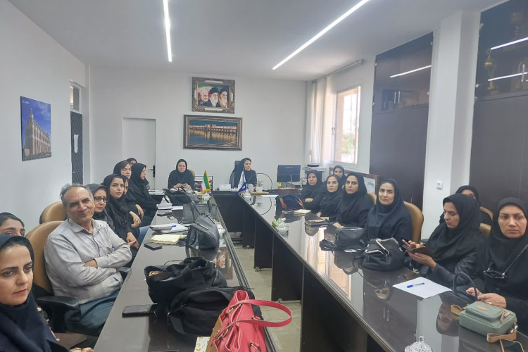 جلسه آموزشی توانمندسازی برای پرسنل واحد روان و بهداشت محیط  در حوزه پزشکی خانواده و نظام ارجاع در شهرستان فلاورجان