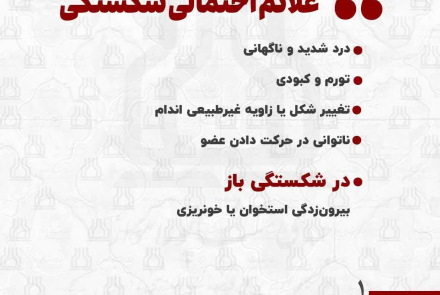 دستورالعمل‌ کمک‌های اولیه در مواجهه با شکستگی‌های استخوانی