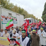حضور پرشور بسیجیان جامعه پزشکی و کارکنان حوزه بهداشت در رزمایش جان‌فدای ایران در اصفهان